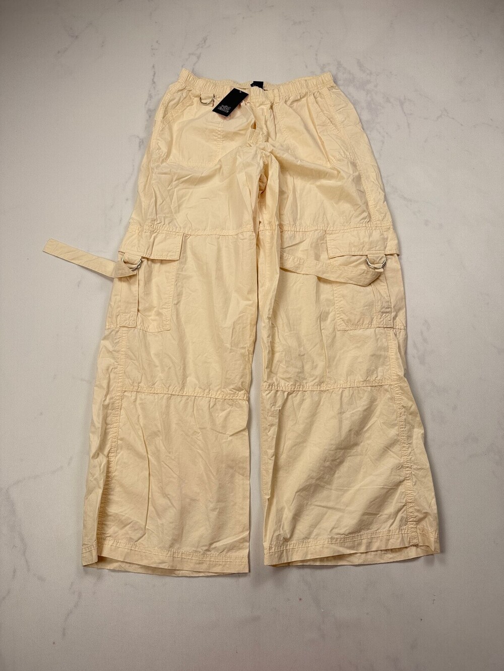 Wild Fable Cargo Pants Beige Contemporary Adjustable Drawstring - Womens M